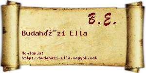 Budaházi Ella névjegykártya